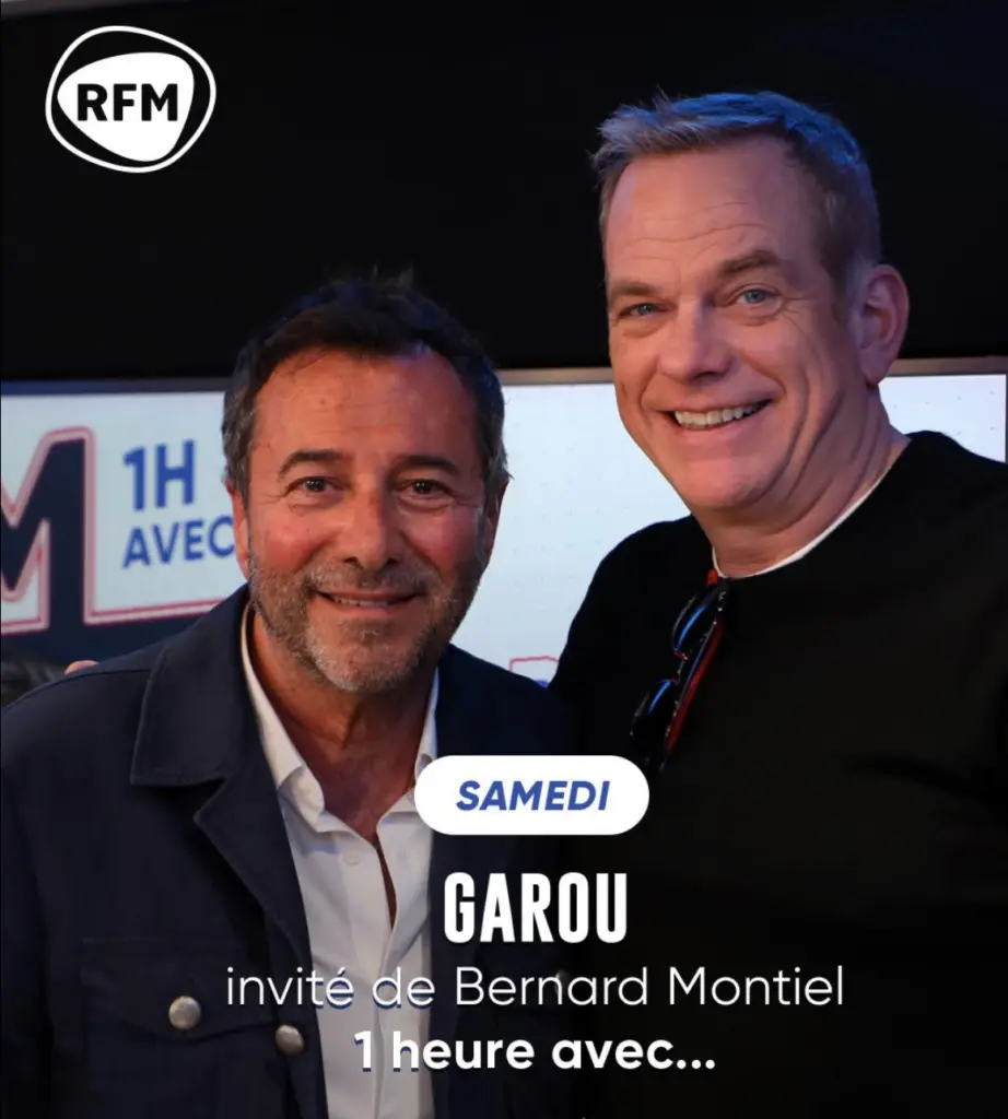 Garou se confie au micro de Bernard Montiel sur RFM
