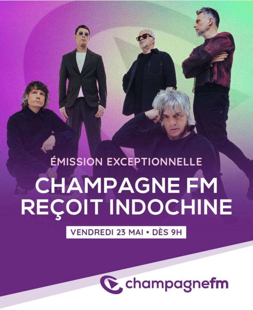 Indochine s’invite sur Champagne FM pour une émission événement ce vendredi