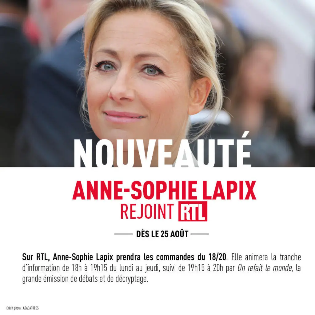 Anne-Sophie Lapix&Acirc;&nbsp;: la voix du 20h rebondit sur RTL