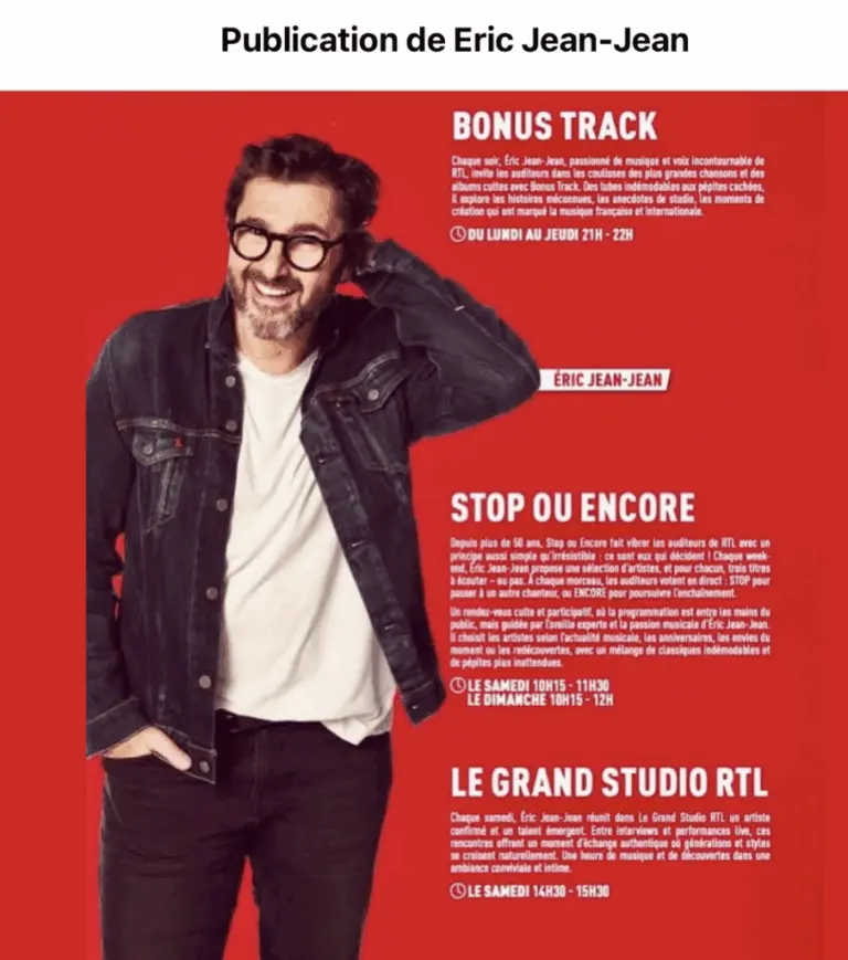Une rentrée marathon pour Ãric Jean-Jean