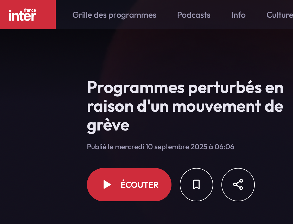 France Inter et Ici paralysées par une grève très suivie