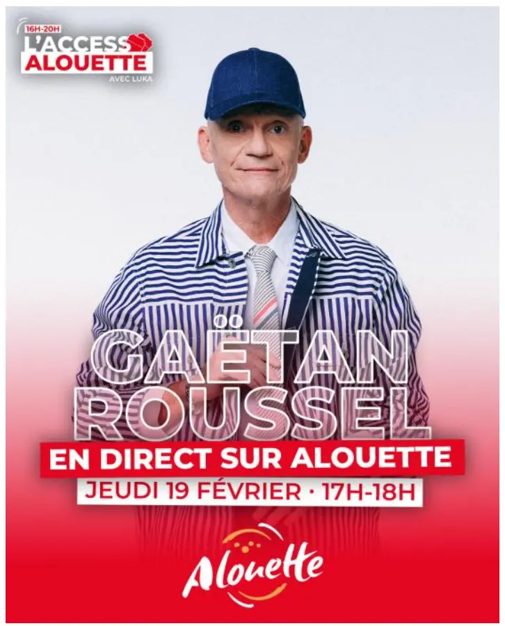 Ga&Atilde;&laquo;tan Roussel en live sur Alouette