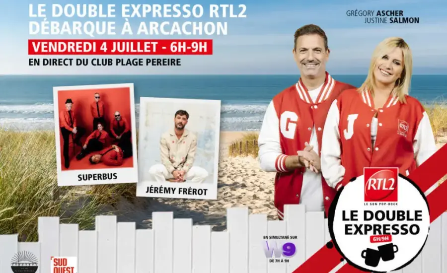 Le Double Expresso RTL2 s’invite sur la plage d’Arcachon