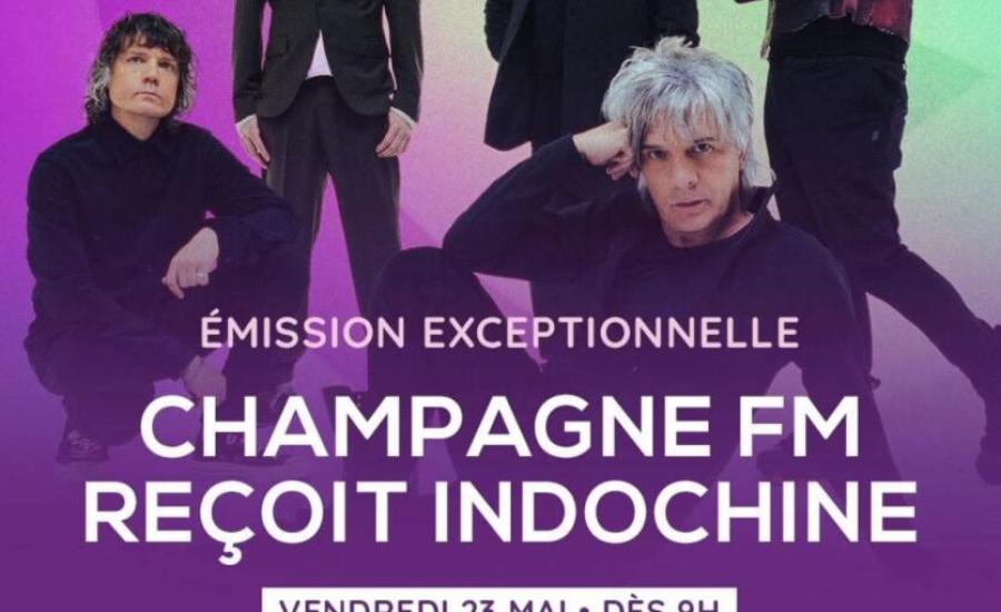 Indochine s’invite sur Champagne FM pour une émission événement ce vendredi